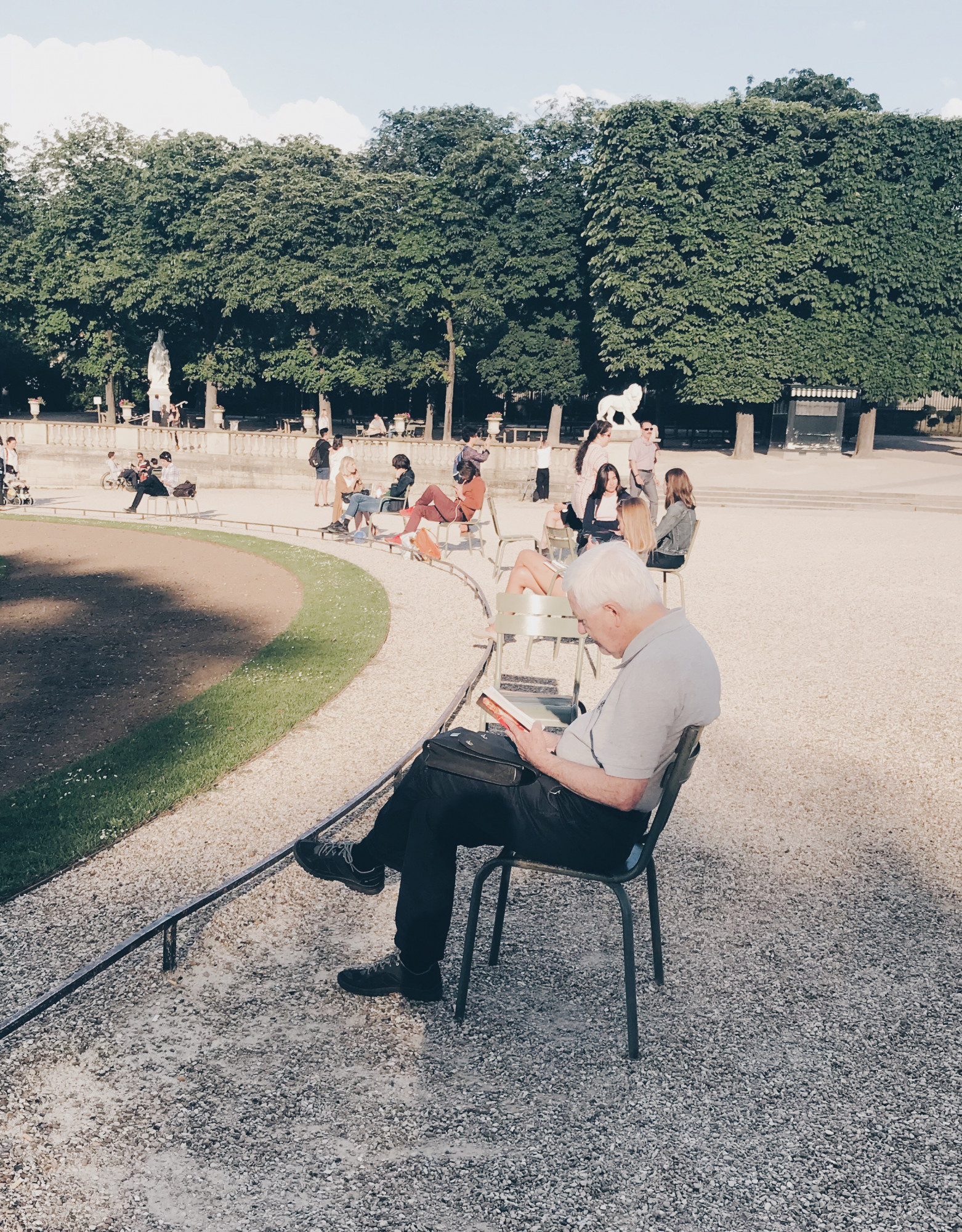 man reading a book